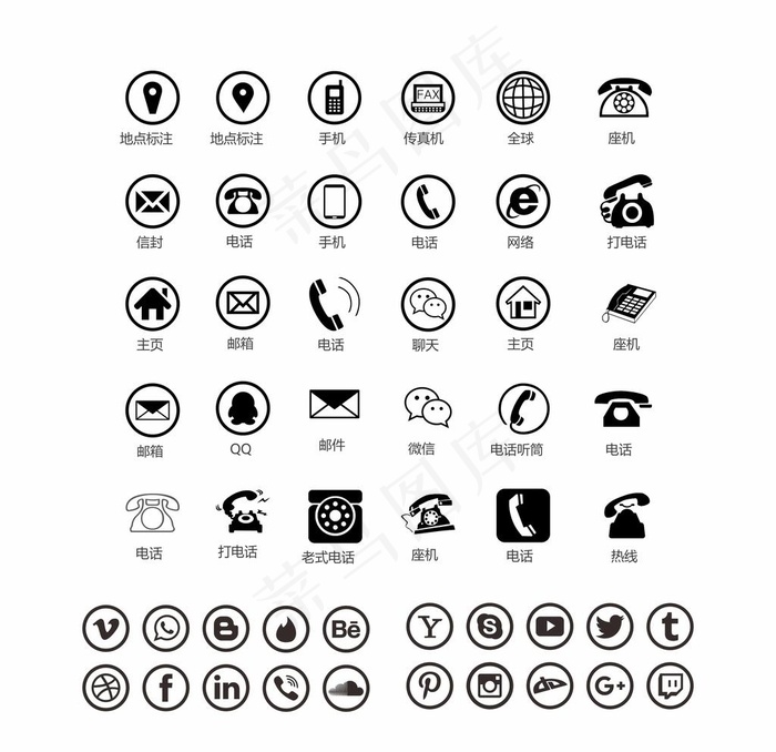 各类图标设计元素图片