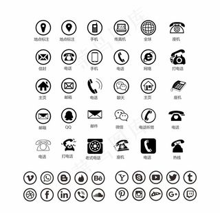 各类图标设计元素图片