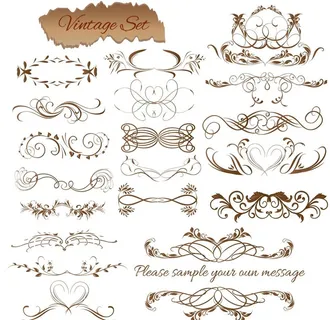 欧式传统花纹边框矢量图片