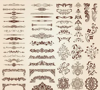 复古花纹边框图片