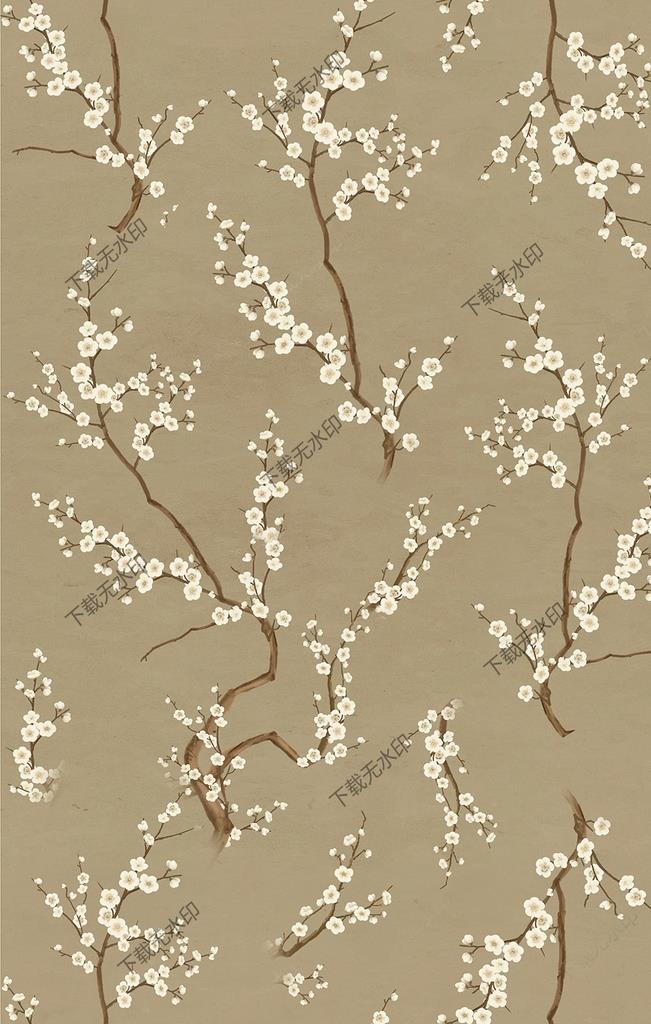 手绘花纹印花图片(4724x7087)psd模版下载