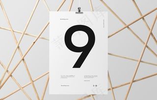 简约海报展板展架样机图片