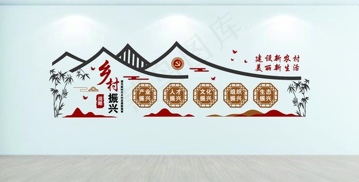 乡村振兴战略文化墙图片cdr矢量模版下载