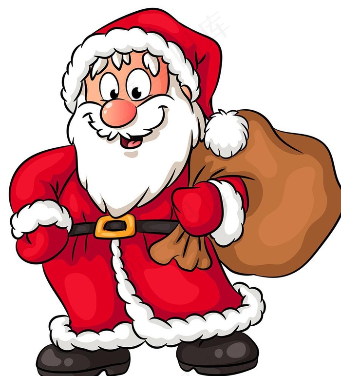 圣诞老人与鹿图片