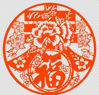 福字剪纸图片