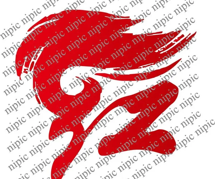 红艺术字图片ai矢量模版下载