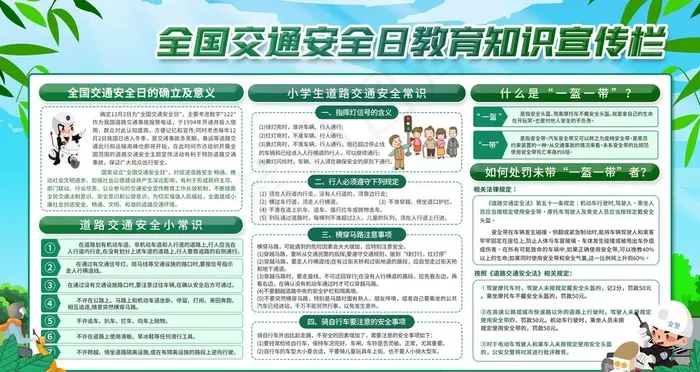 交通安全日图片psd模版下载