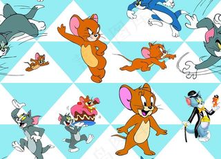 猫和老鼠几何图片