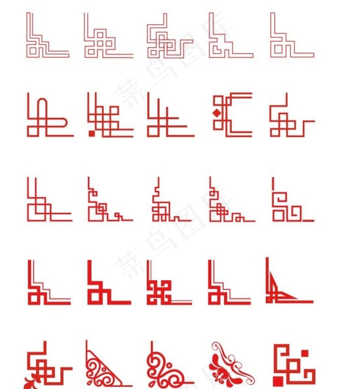 中式花纹边框图片cdr矢量模版下载