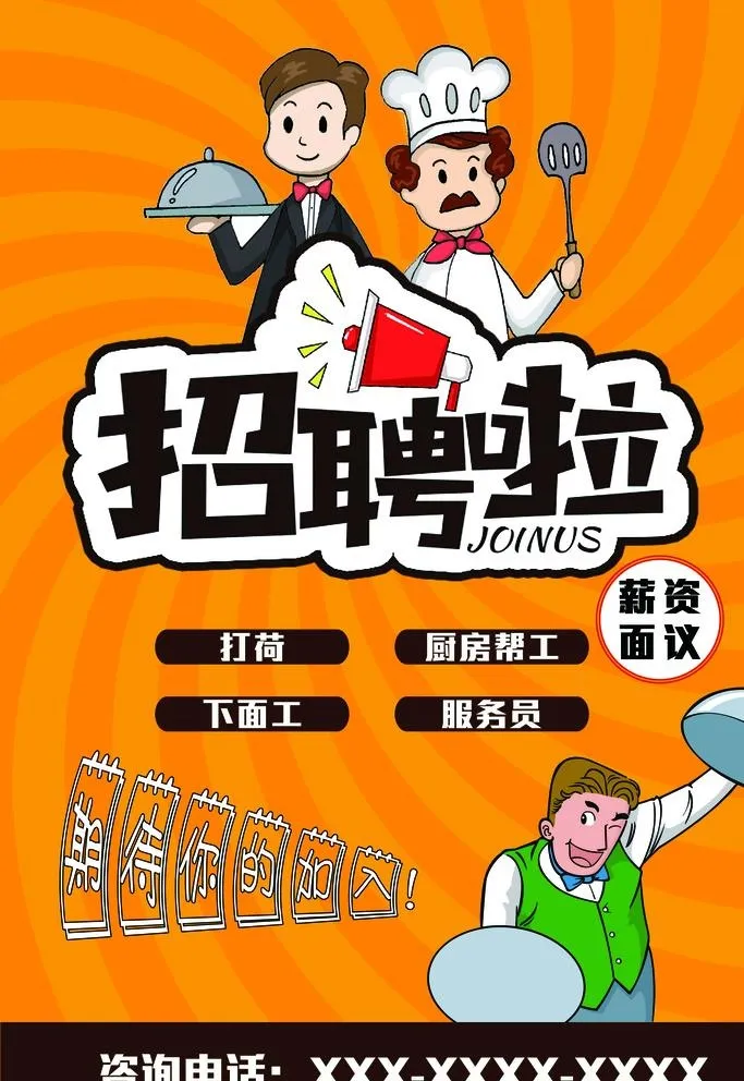 饭店招聘图片(3545x5315)psd模版下载