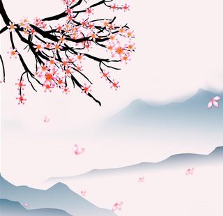 梅花元素背景图片