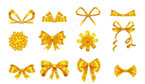 金色蝴蝶结图片