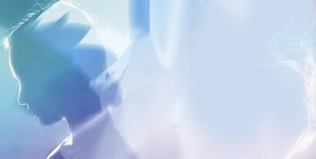 紫色蓝色清新自然水彩背景图片