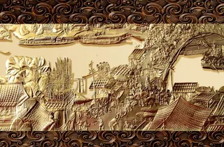 清明上河图浮雕图片