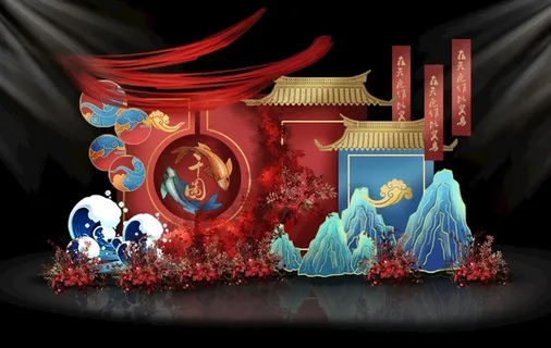 婚礼背景 婚礼效果图图片