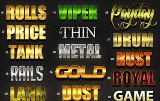 金属质感立体字样机图片