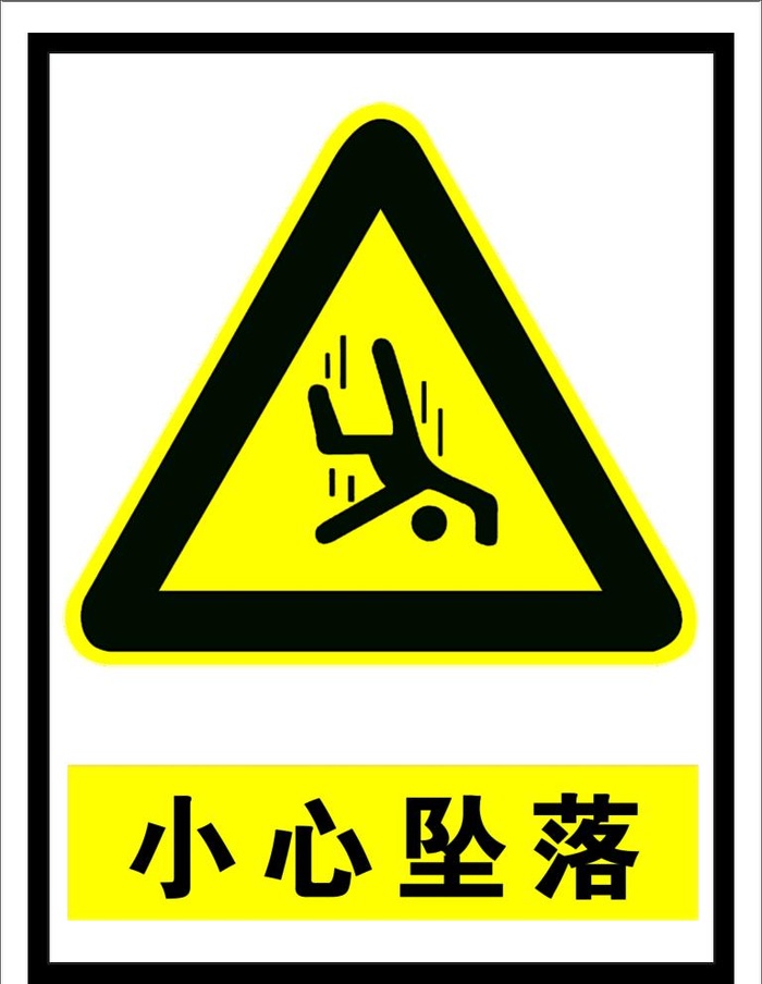 小心坠落小心触电警示牌图片