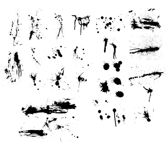 墨汁喷溅矢量图图片