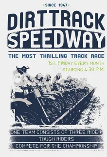 复古摩托车海报宣传活动模板源文图片