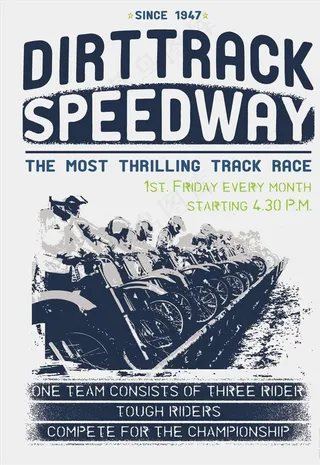 复古摩托车海报宣传活动模板源文图片