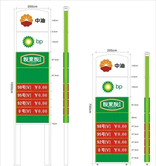 BP油站导示牌图片