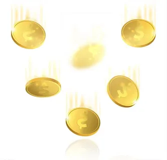 飘落的金币雨矢量素材图片