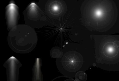 分层 PS 拟真灯光 光晕图片