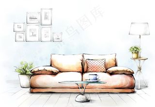 手绘 室内图片