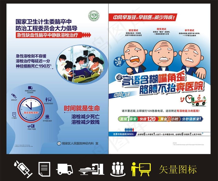 脑卒中宣传单图片(0*0像素())cdr矢量模版下载