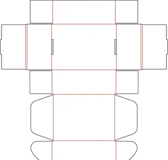 飞机盒瓦楞盒刀版图片