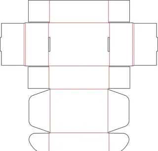 飞机盒瓦楞盒刀版图片