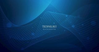 蓝色科技感商务简约线条图片