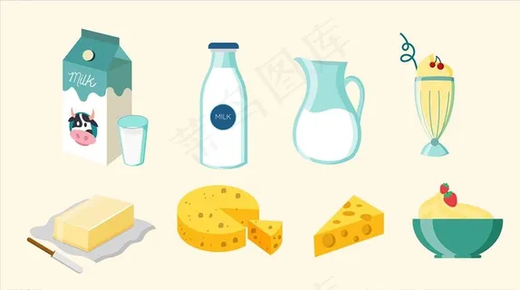 牛奶元素图片