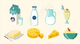 牛奶元素图片