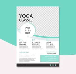 简约瑜伽海报图片