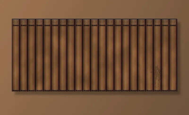 竹简图片(3800x1797)psd模版下载