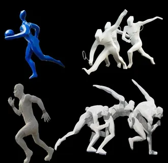 体育运动雕塑图片