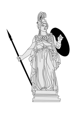 雅典娜雕塑图片