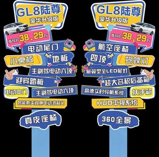 汽车亮点指引牌图片