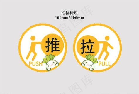 推拉标识图片