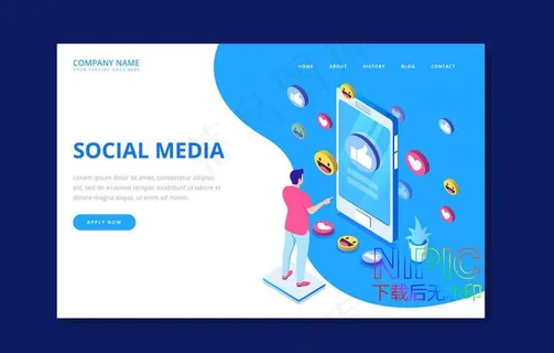 2.5d手机社交媒体图片