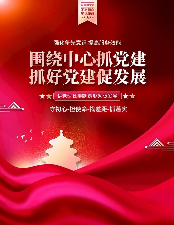 抓好党建宣传海报图片