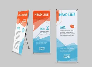 易拉宝X展架模板图片