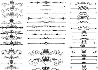 矢量花纹分割线图片