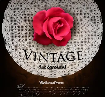 复古玫瑰蕾丝背景图片