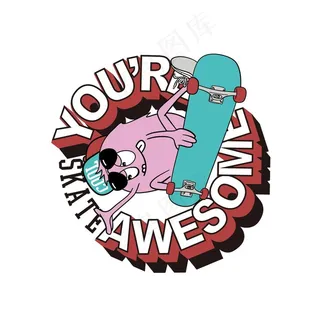 时尚达人卡通形象图片