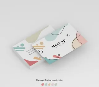 抽象清新商务名片模板图片