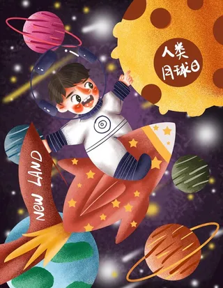 太空插画图片