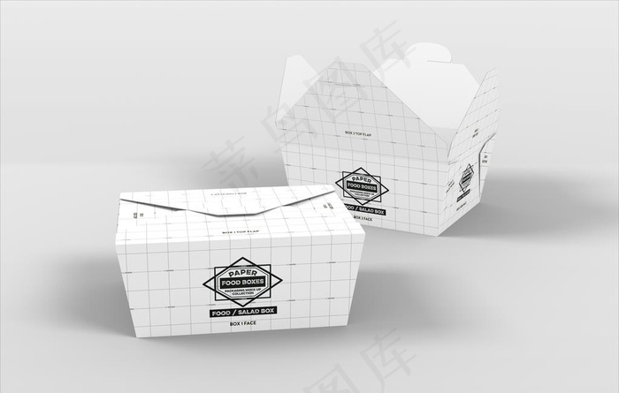 快餐打包盒样机图片
