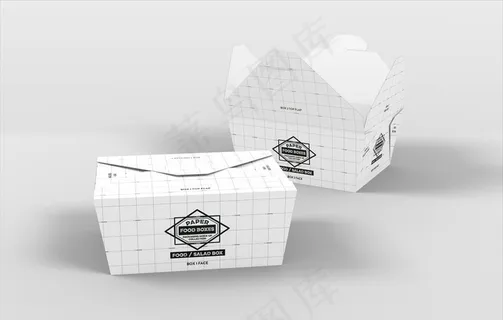 快餐打包盒样机图片